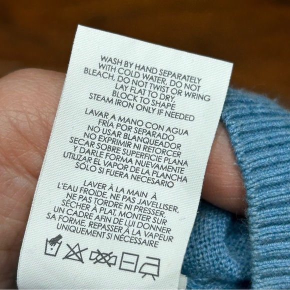 CABI #5007 Cornflower Blue Knit Lounge short sleeve pullover Sweater - Picture 5 of 6